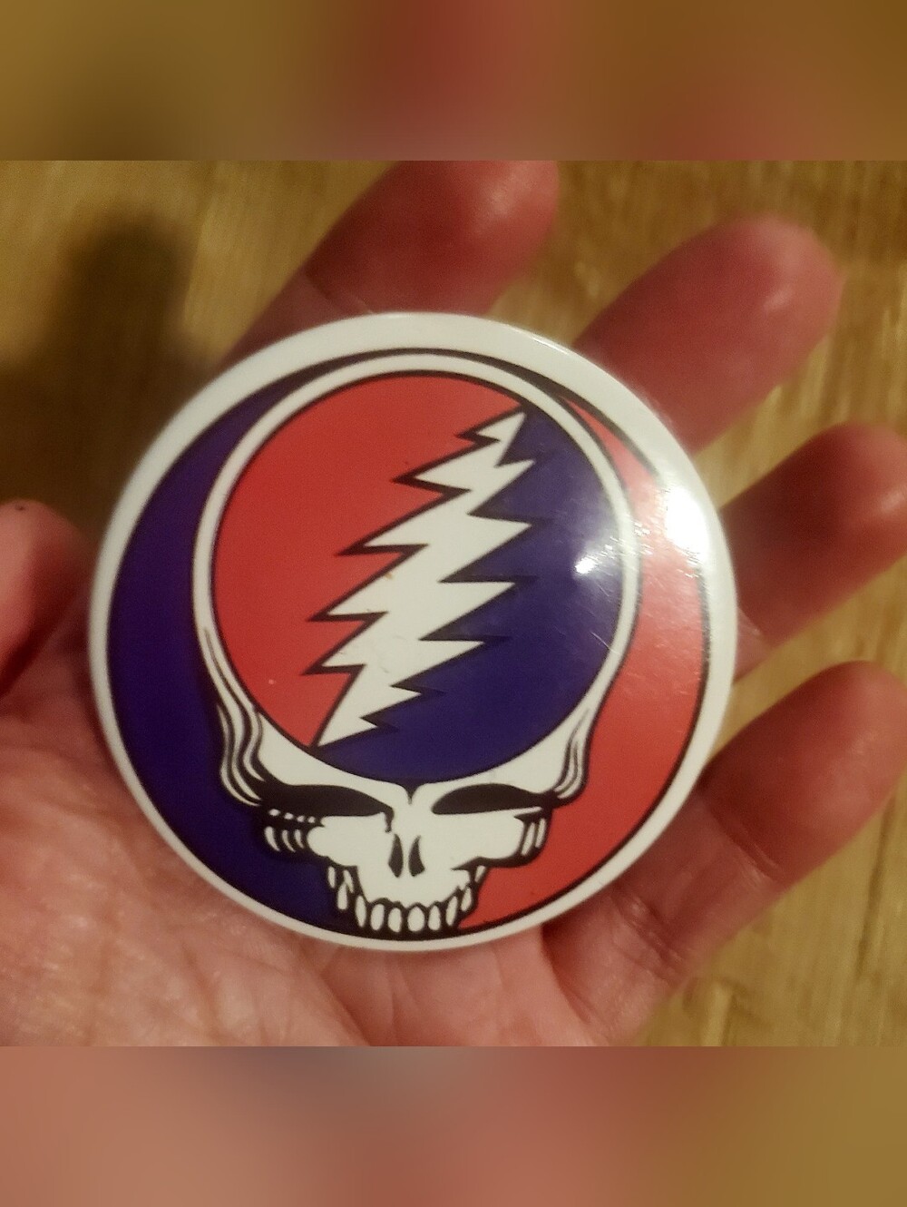 Grateful Dead Red and Purple Steal Your Face Pin